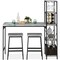 Best Choice Products 3-Piece Bar Height Dining Set w/ Bottle Rack, Glass Storage, 5 Shelves